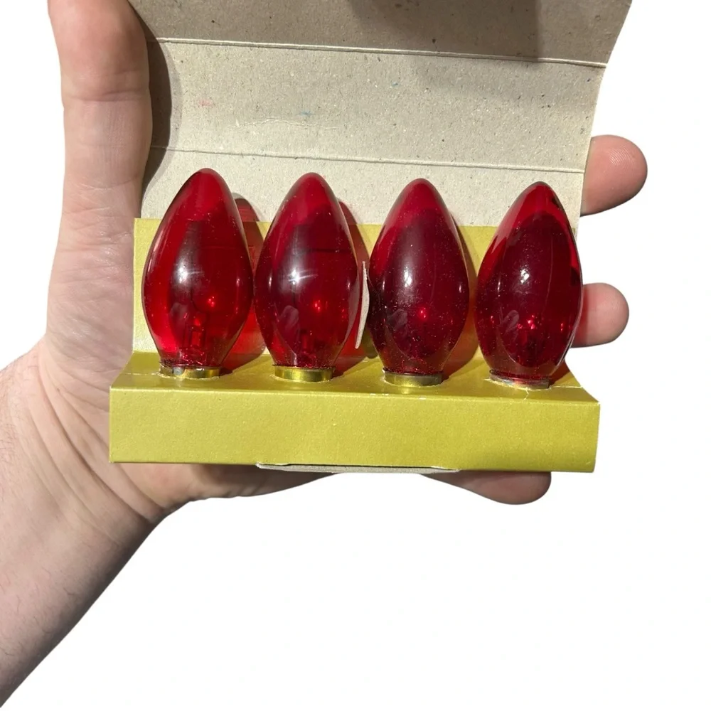 Christmas Bulbs Lot GE Glow Bright Flasher Outdoor Lights Vintage C9
